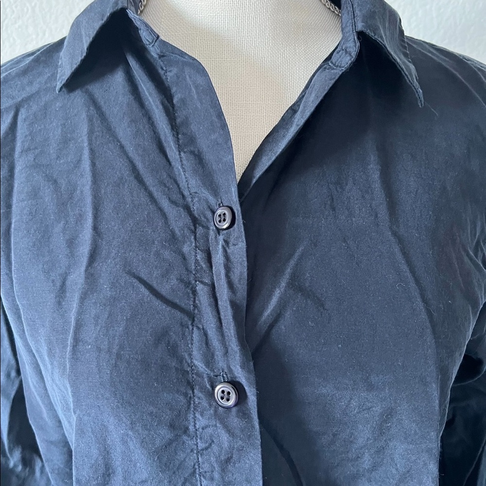 Navy Button Down Top - image 5
